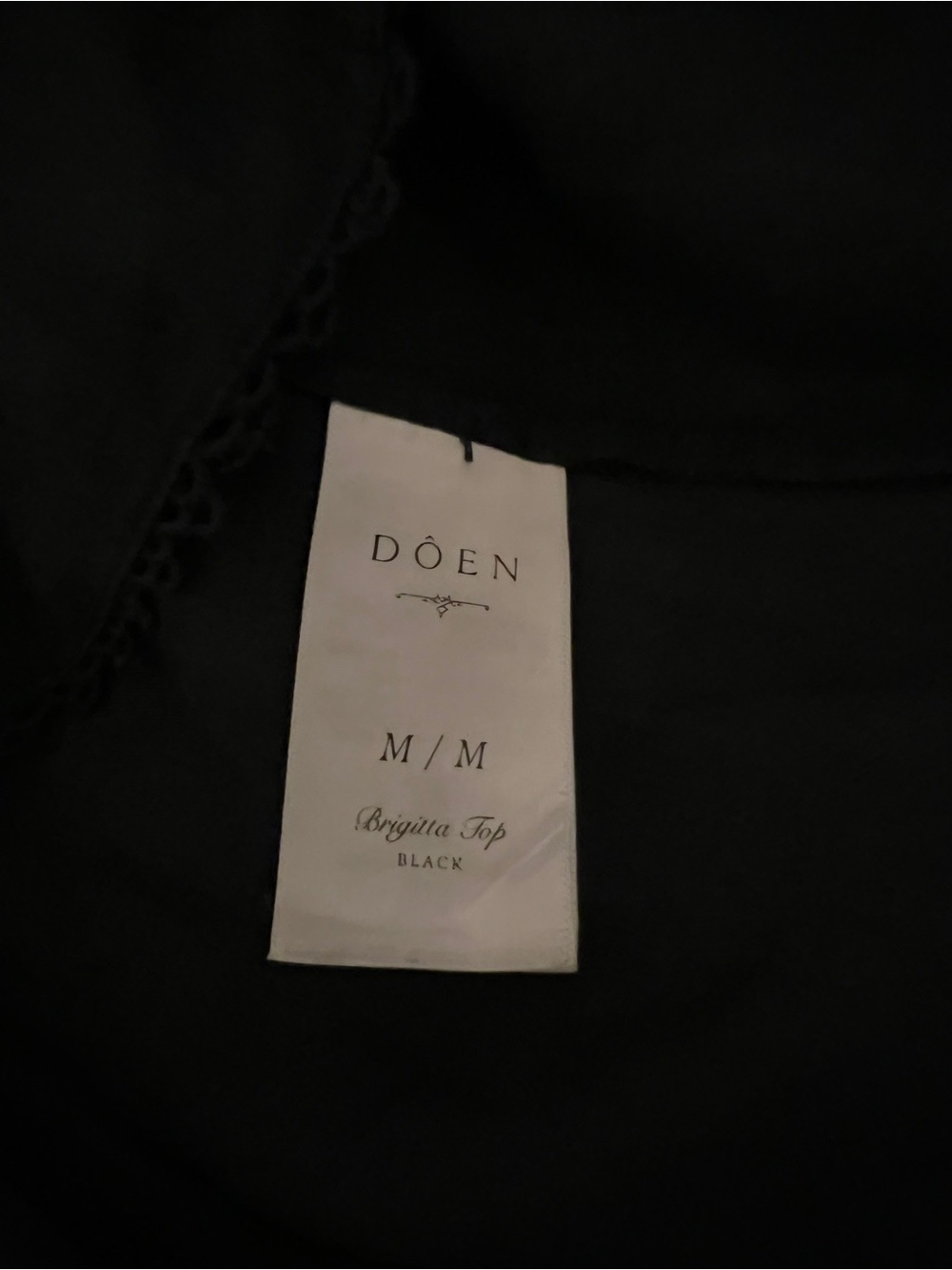 NWT Doen Brigitta Top - Black - Picture 8 of 10